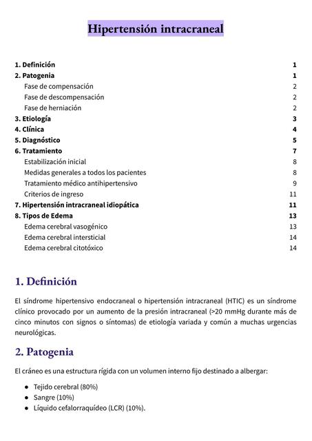 Hipertensión Intracraneal