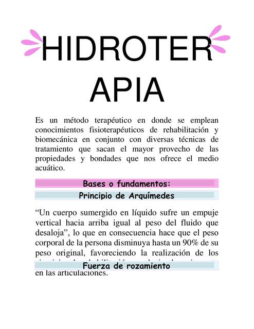 Hidroterapia