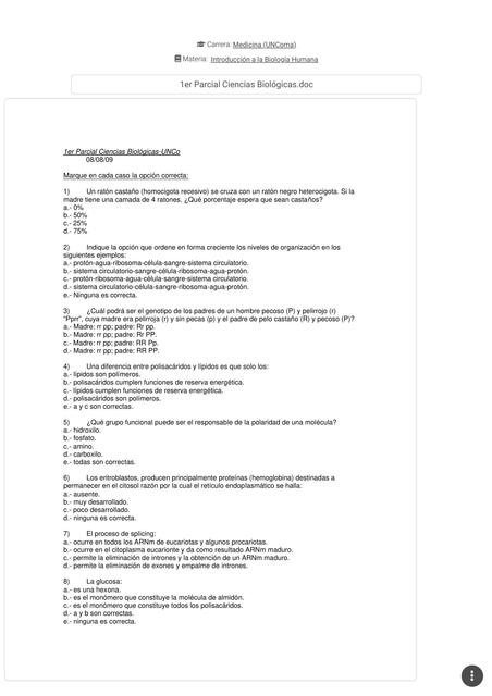 1er Parcial Ciencias Biológicas