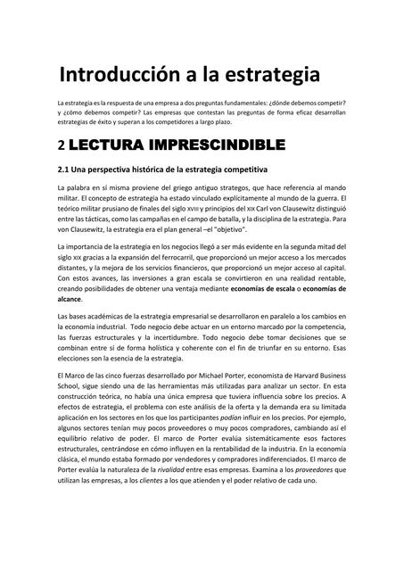 Introducción a la estrategia