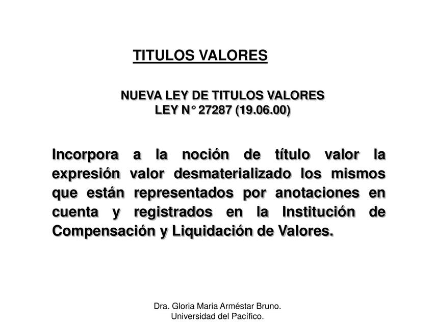 TITULOS VALORES - CLASE DE DERECHO