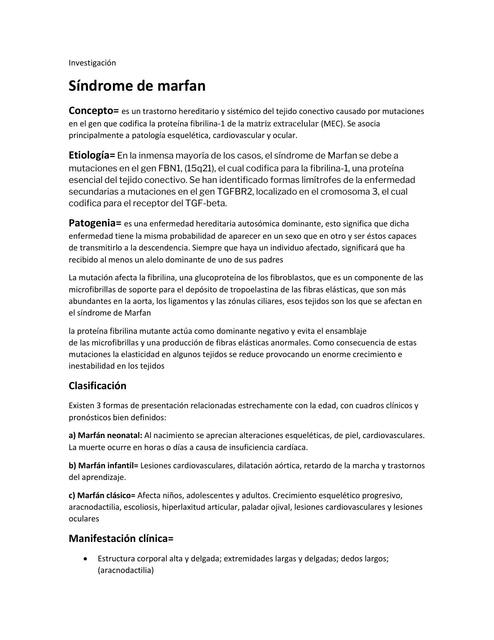 Síndrome de Marfan