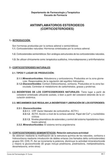 Antiinflamatorios Esteroideos