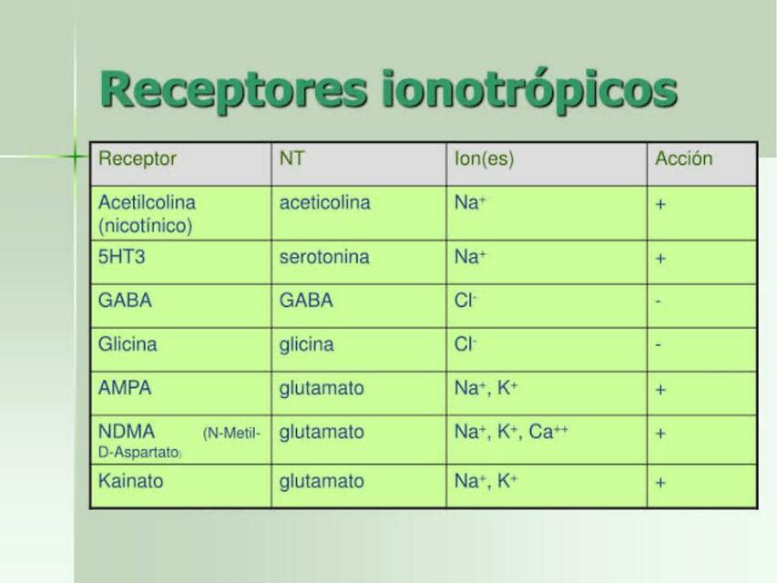 Receptores Ionotrópicos 