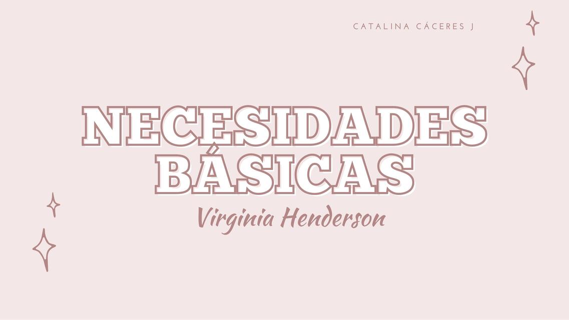 Necesidades básicas de Virginia Henderson