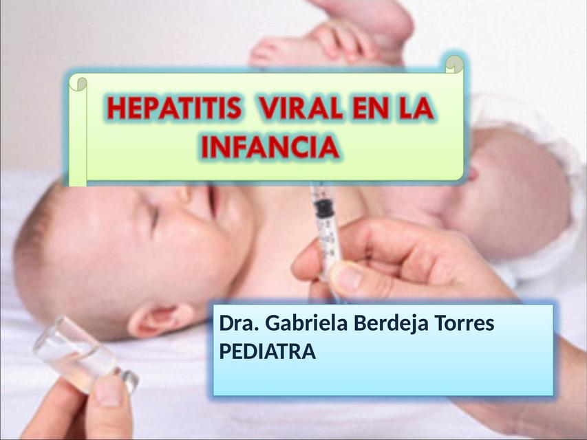 Hepatitis viral en la infancia 