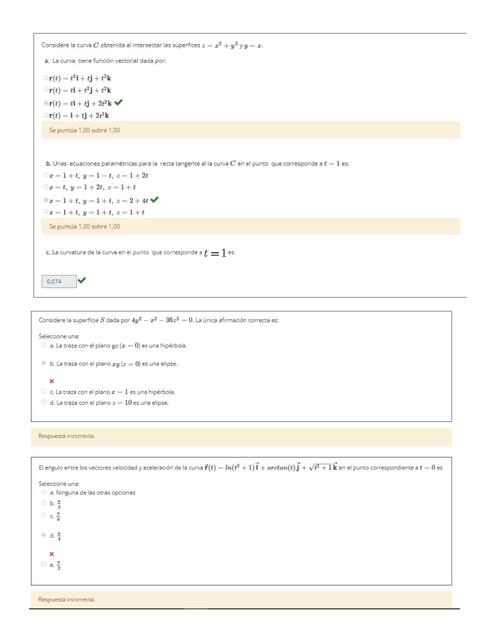 Ejercicios Parcial Calculo Vectorial