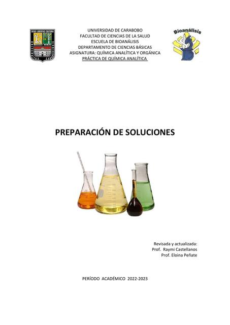 Preparación de soluciones