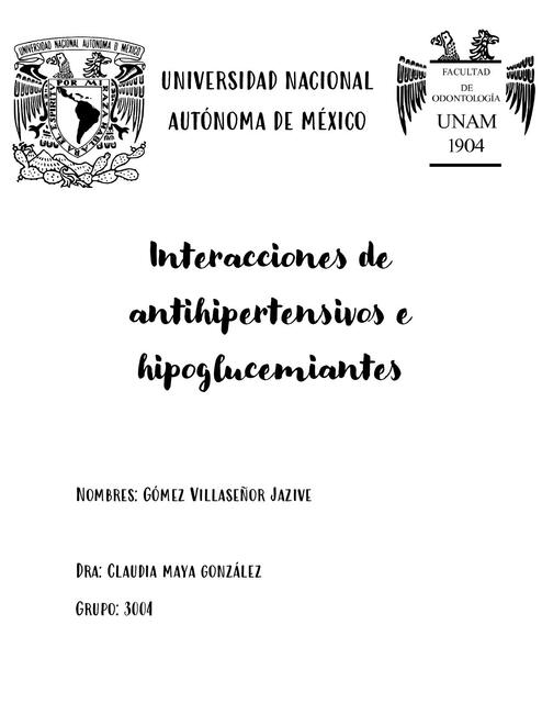 Interacciones de DM e Hipertensión