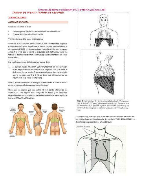 Trauma de Tórax y Abdomen 