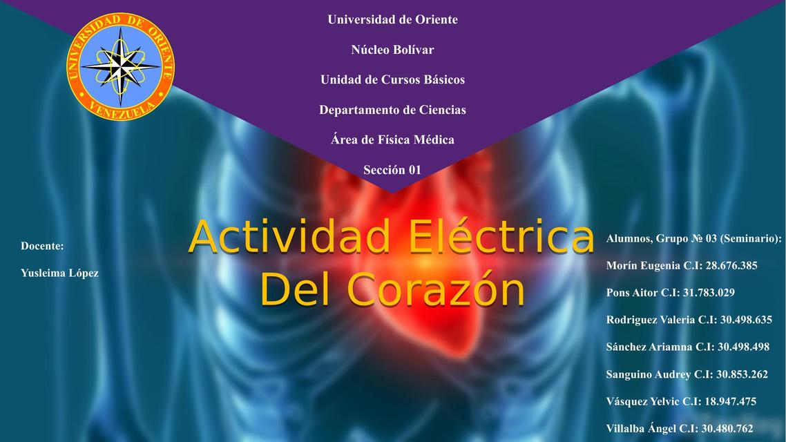 Actividad eléctrica del corazón 