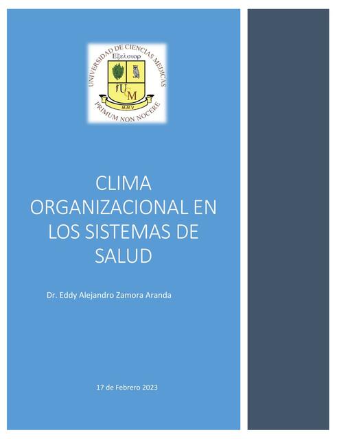 Clima organizacional en los sistemas de salud