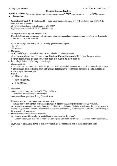 Examen Practico de Ecología y Ambiente 