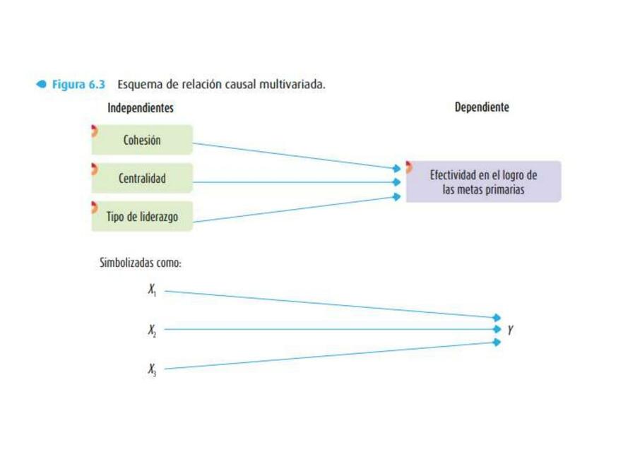 Esquema de relación causal multivariada