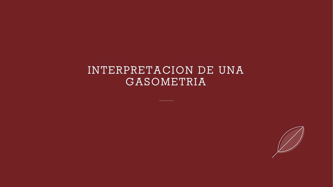 Interpretación de una gasometria