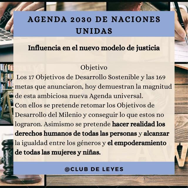 Agenda 2030 de Naciones Unidas - Objetivo | Club de leyes | uDocz