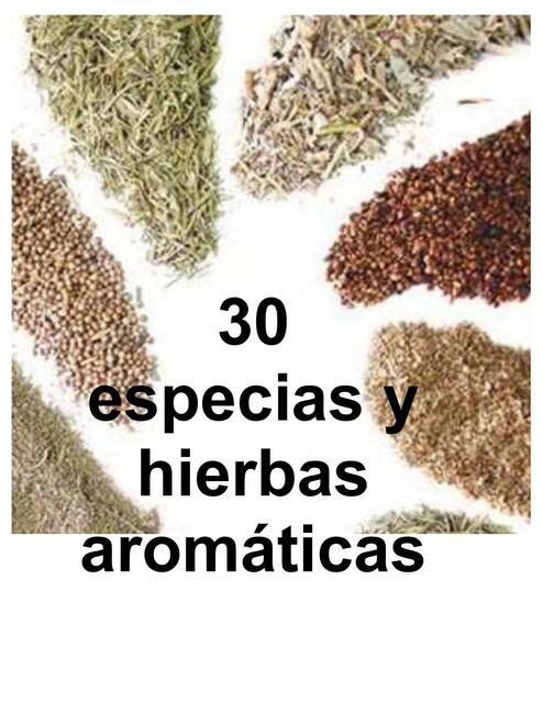 30 especias y hierbas aromaticas