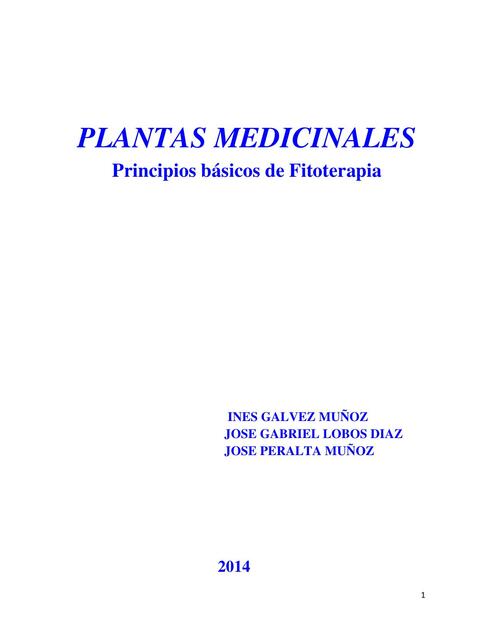 Plantas medicinales - Principios básicos de fitoterapia