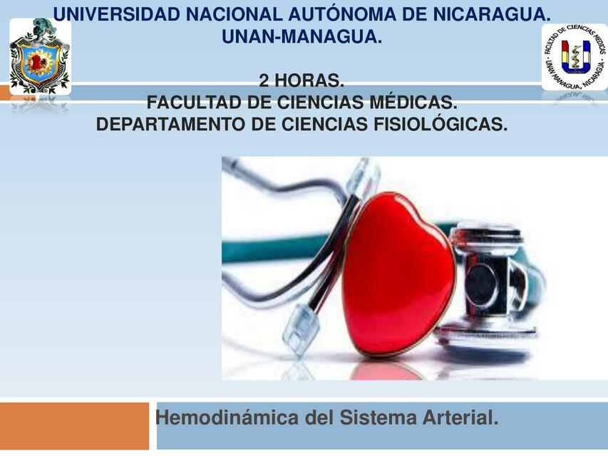 Hemodinámica del Sistema Arterial 