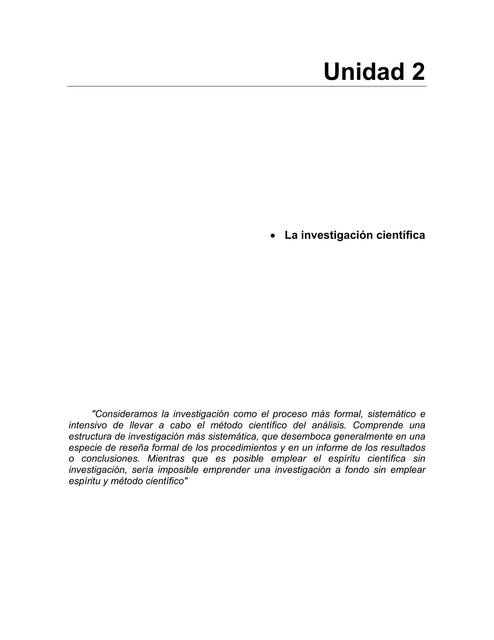 La investigación científica