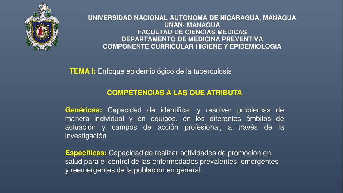  Enfoque Epidemiológico de la Tuberculosis