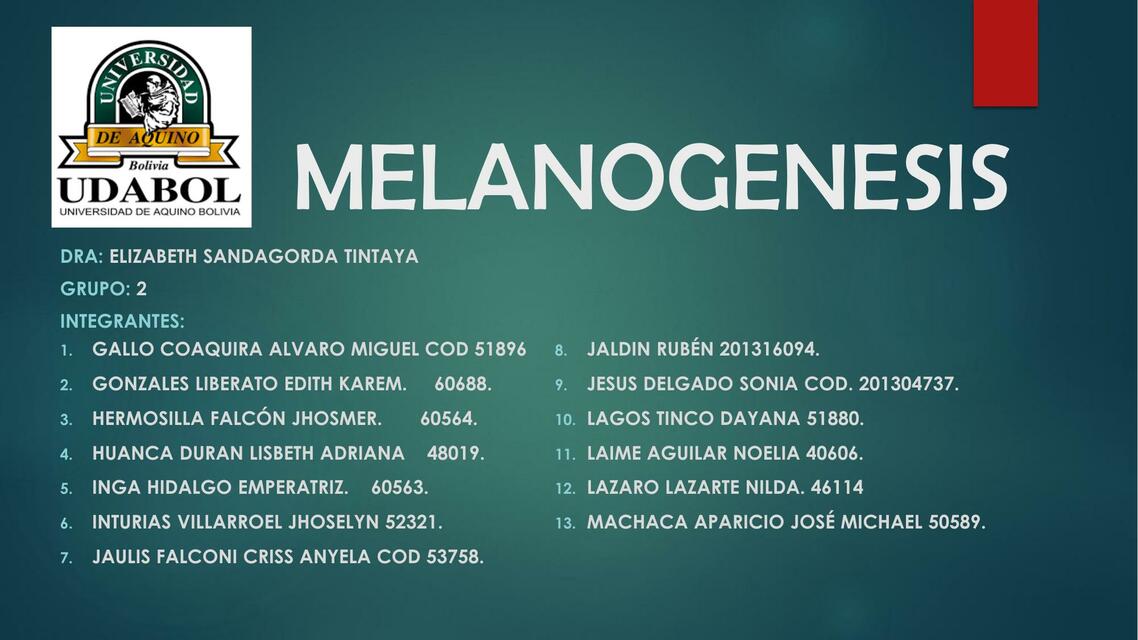 Melanogénesis 