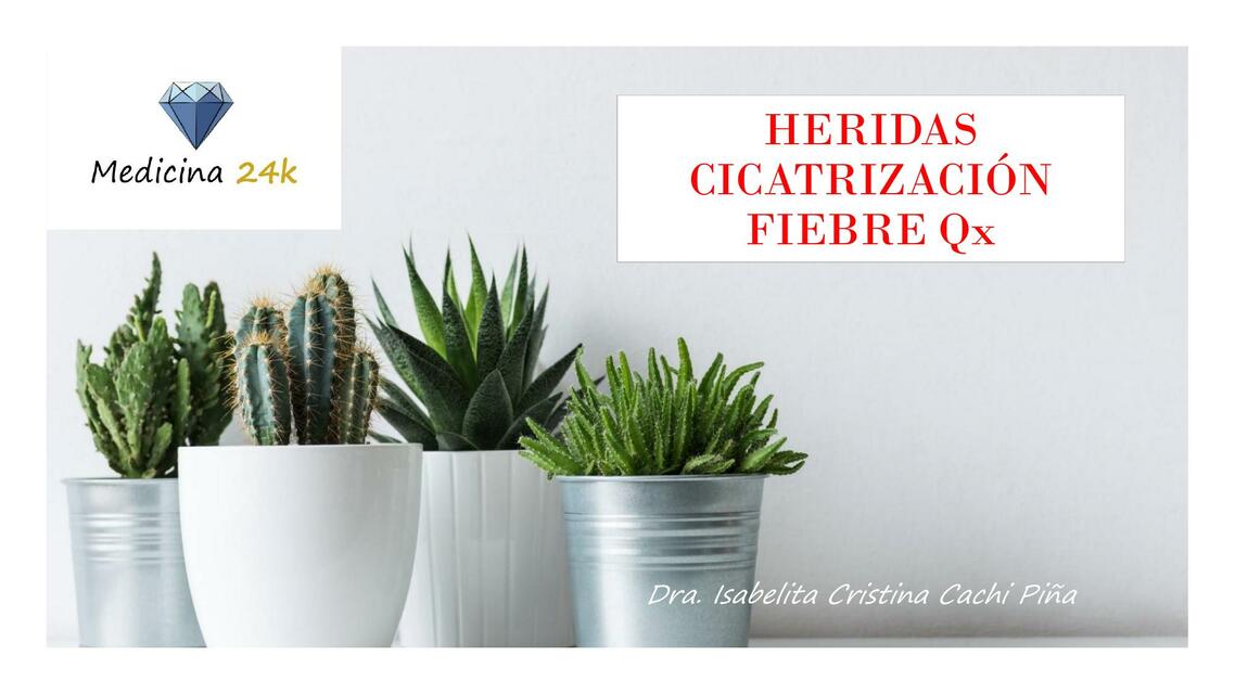 Heridas , Cicatrización , Fiebre  Qx - Cirugía General