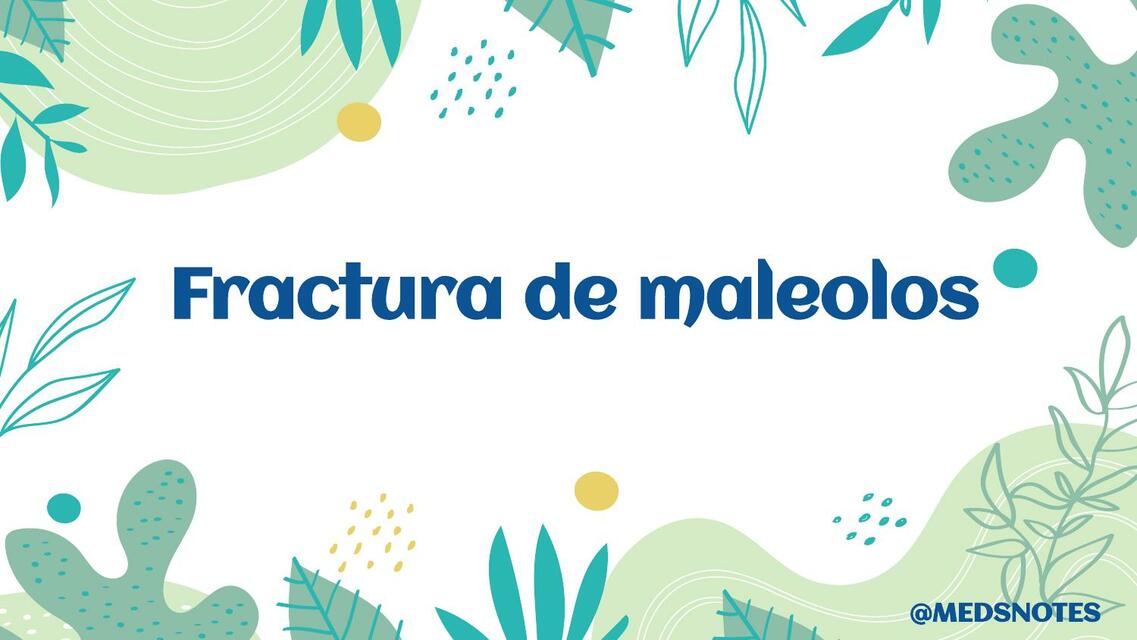 Fractura de maléolos 