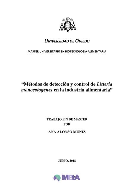 Métodos de Detección y Control de Listeria Monocytogenes en la Industria Alimentaria 