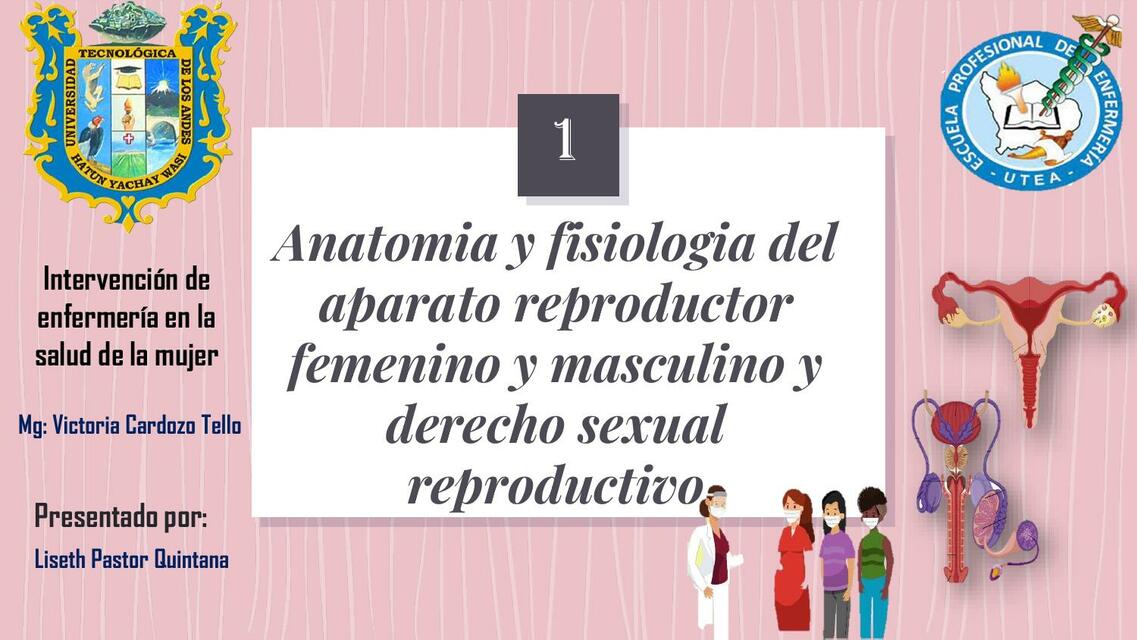 Anatomía y fisiología del aparato reproductor femenino y masculino. Derecho sexual reproductivo