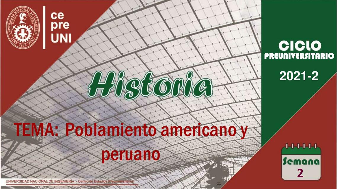 Poblamiento Americano y Peruano