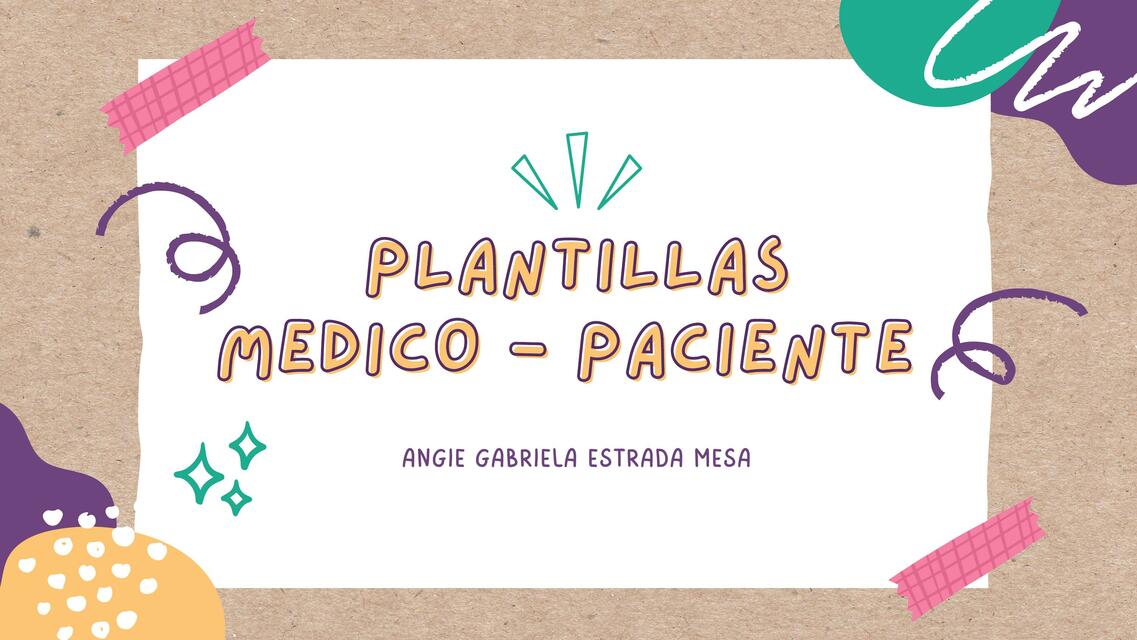 Plantillas medico - paciente 