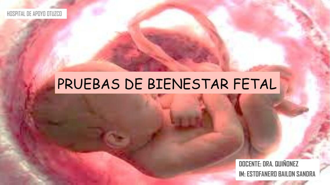 Pruebas de bienestar fetal