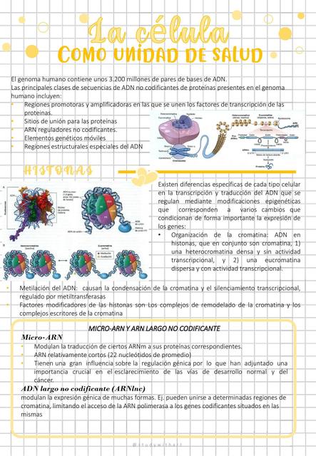 La célula como unidad de salud y enfermedad