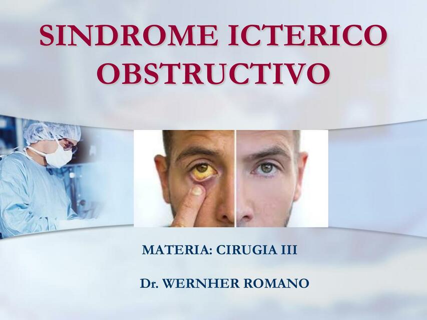 Síndrome Ictérico Obstructivo 