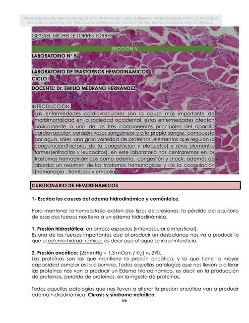 Trastornos hemodinámicos  