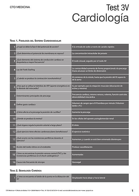 Preguntas Cardiología