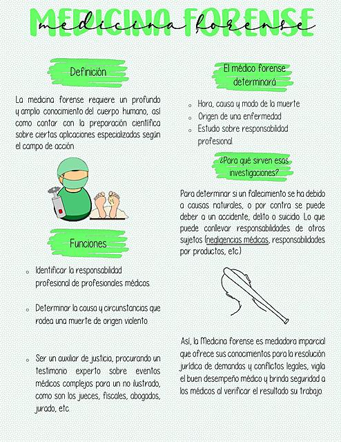 Actividades de la medicina forense en el sector del trabajo