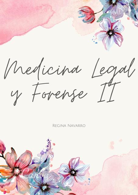 Medicina Legal y Forense II  