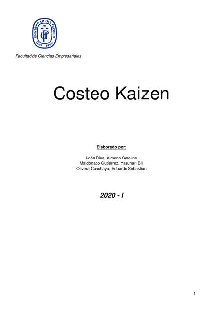 COSTEO KAIZEN GESTION ESTRATÉGICA