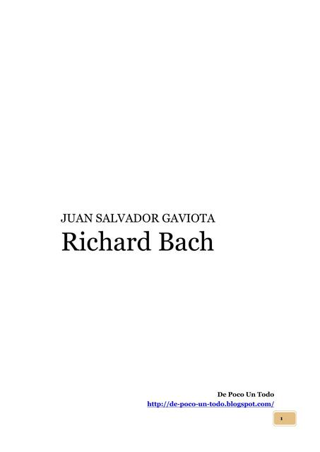 Juan Salvador Gaviota Richard Bach 