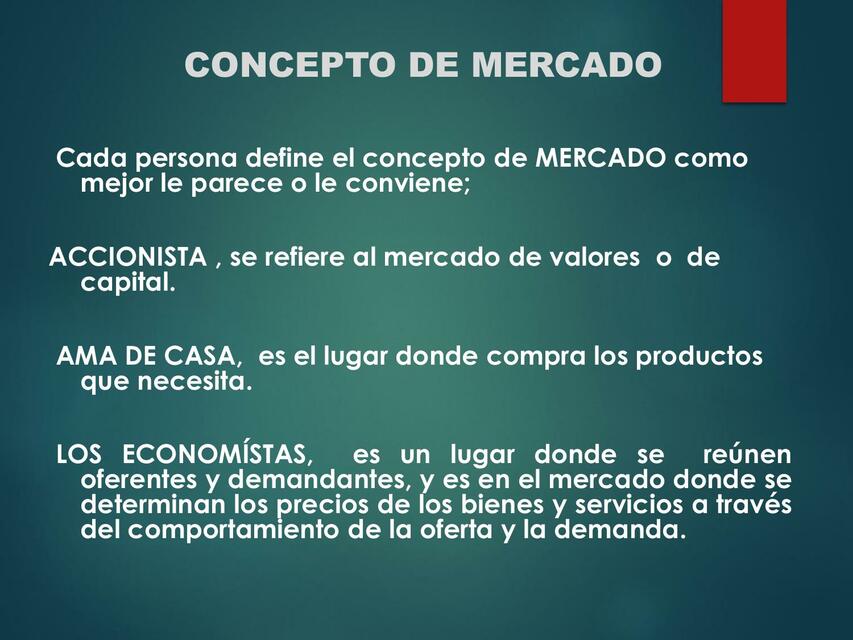 Conceptos de Mercado