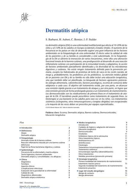 Dermatitis atópica  