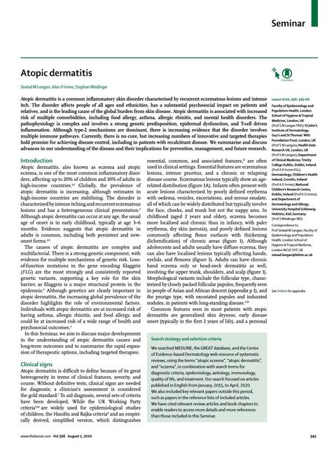 Atopic dermatitis 