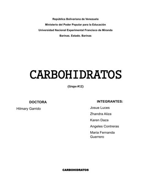 Carbohidratos 