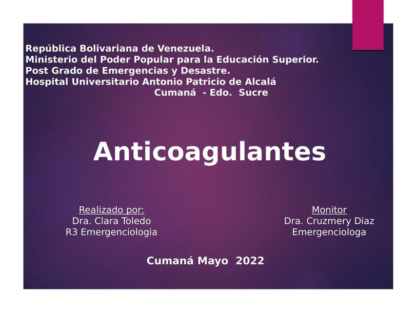 Anticoagulantes