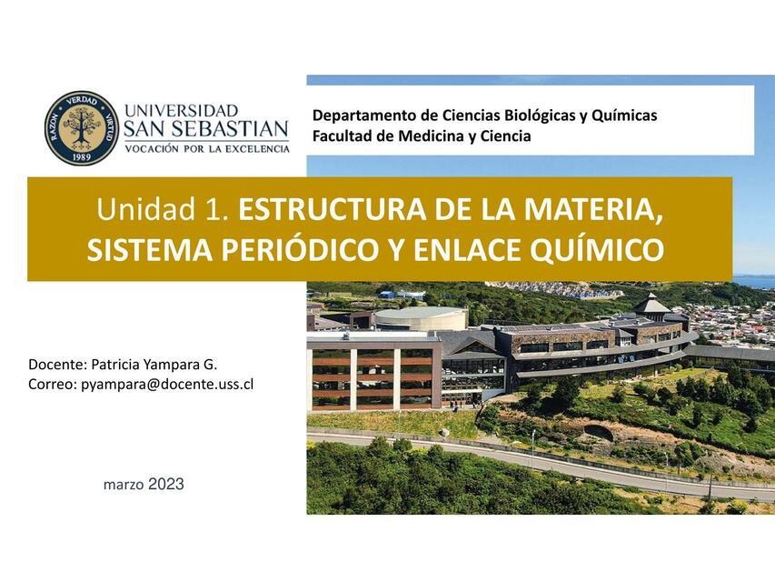 Estructura de la Materia, Sistema Periódico y Enlace Químico 