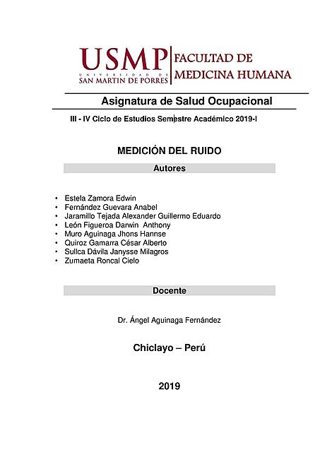 MEDICION DEL RUIDO