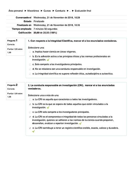 EVALUACIÓN FINAL CONDUCTA RESPONSABLE DE INVESTIGACIÓN