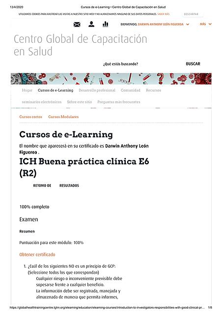 Cursos de e Learning Centro Global de Capacitación en Salud